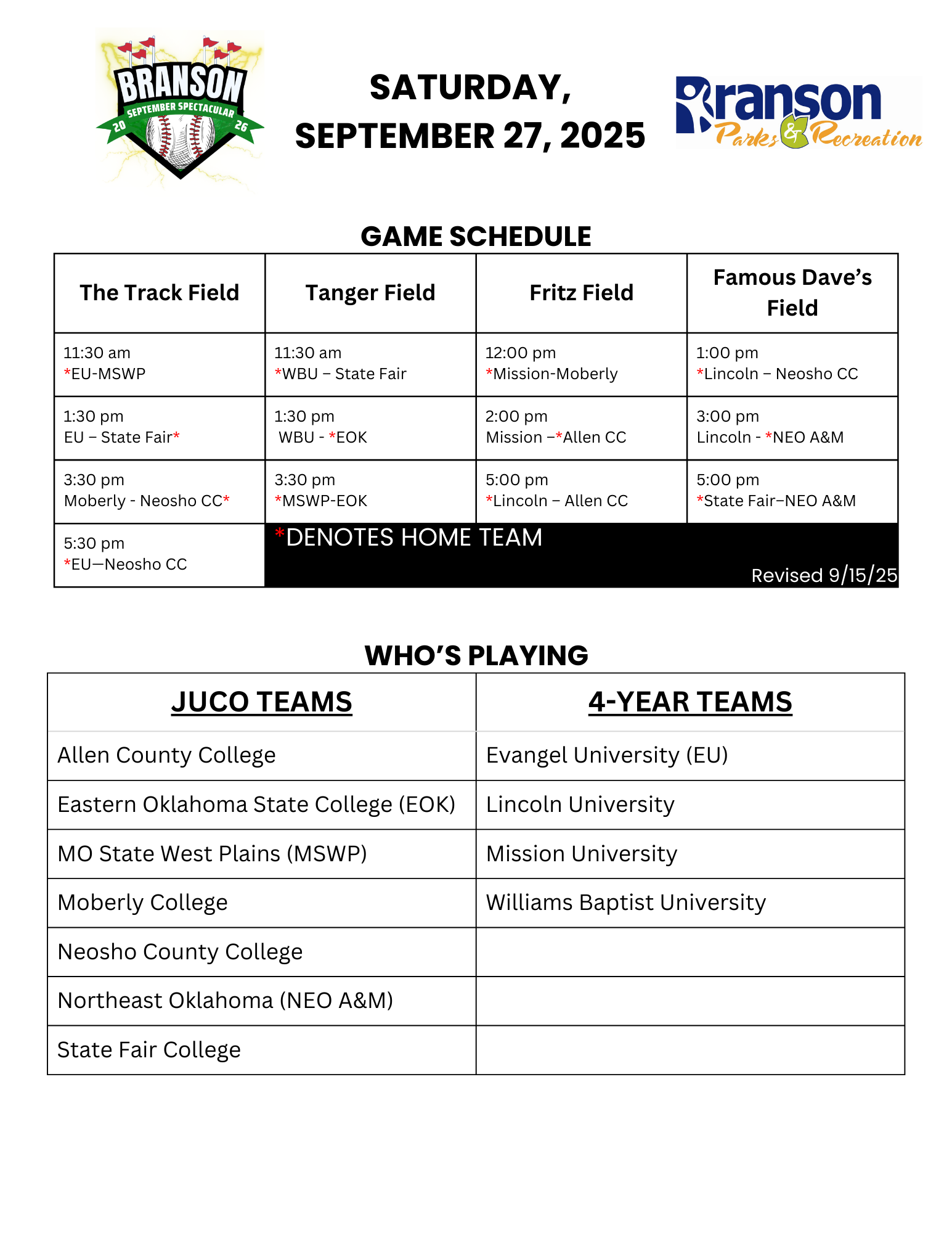 2025 September Spectacular